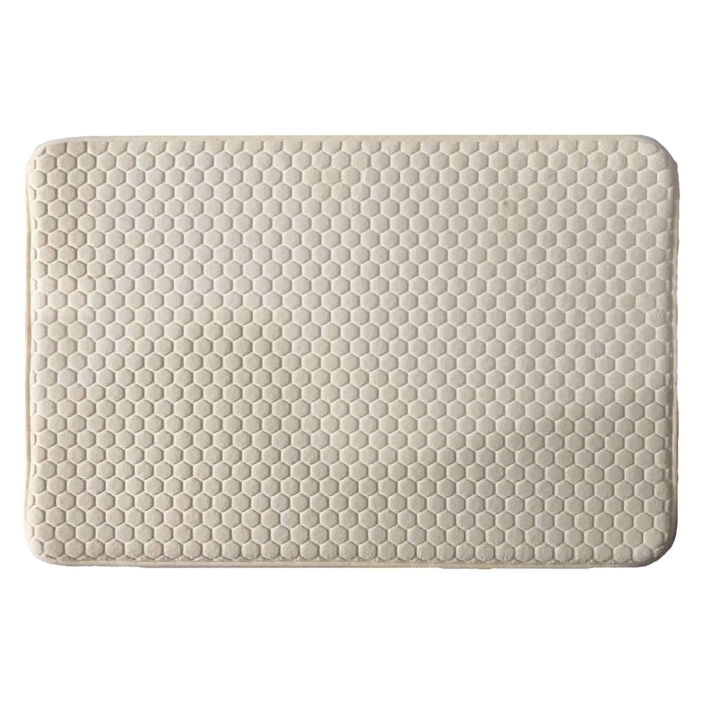 Tapis de bain mémoire de forme - alvéole nid d'abeille 50x80cm
