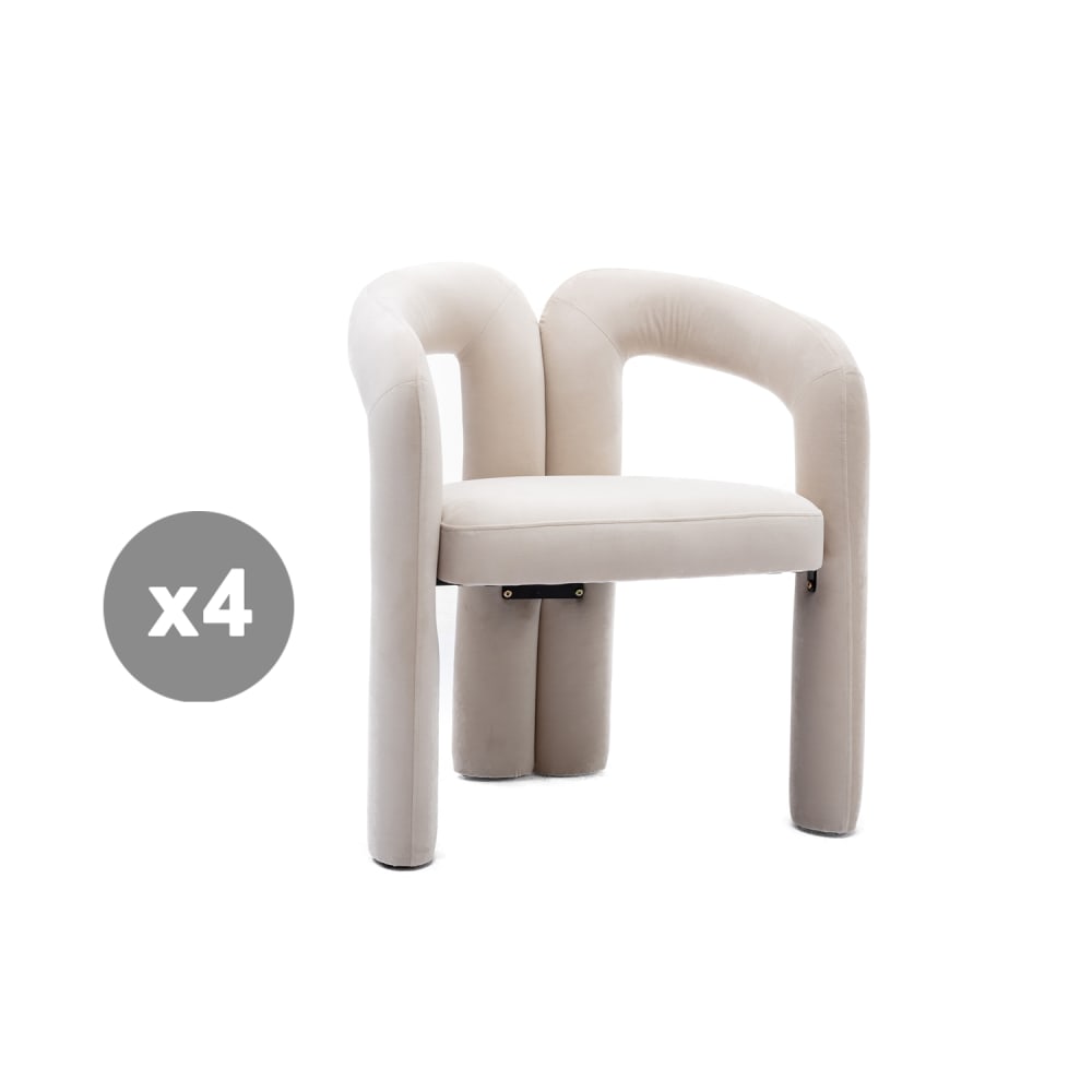 Lot de 4 chaises design