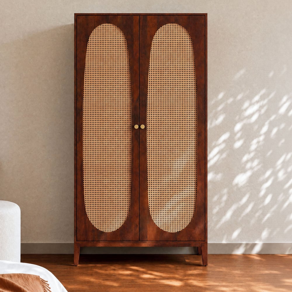 Schrank aus Mangoholz und Rattan-Geflecht - Maisons Du Monde