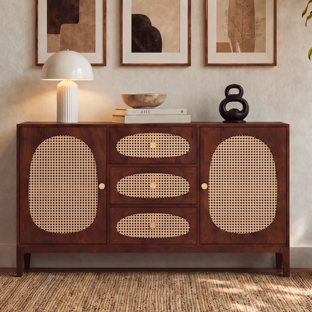 Buffet aus Mangoholz mit Flechtwerk - Maisons Du Monde