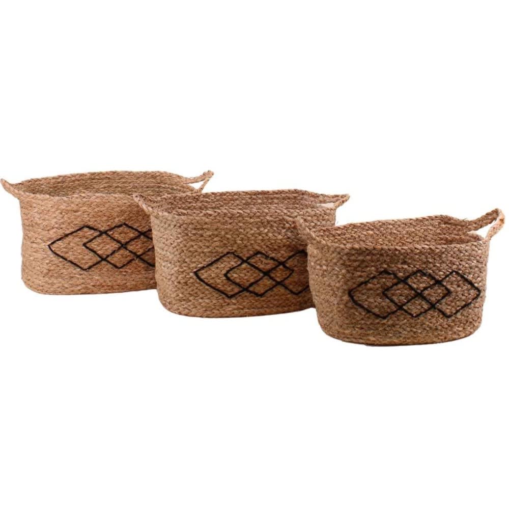 Set de 3 paniers en fibres naturelles