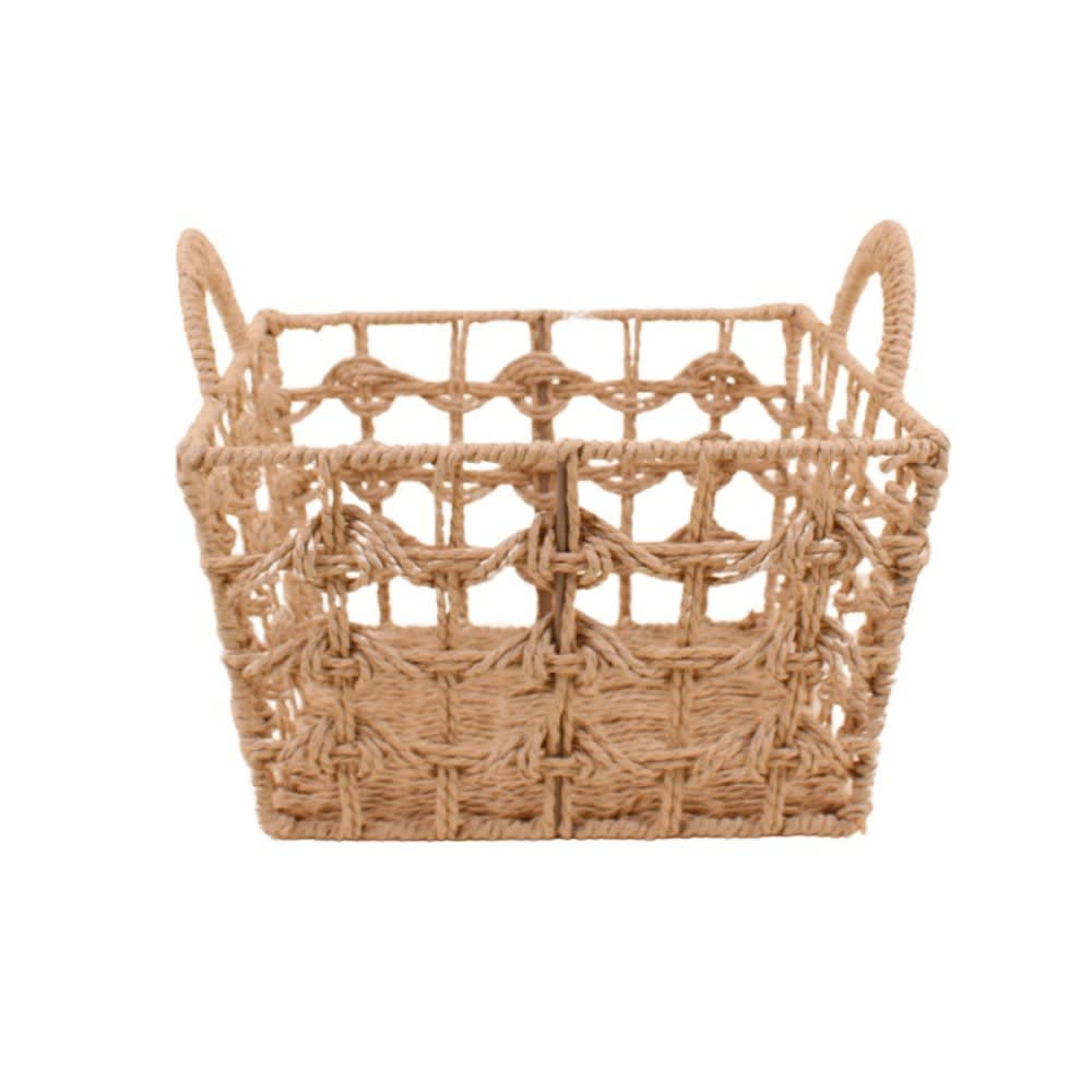 Panier tressé naturel avec poignées 30x30cm Panier tressé naturel avec poignées 30x30cm