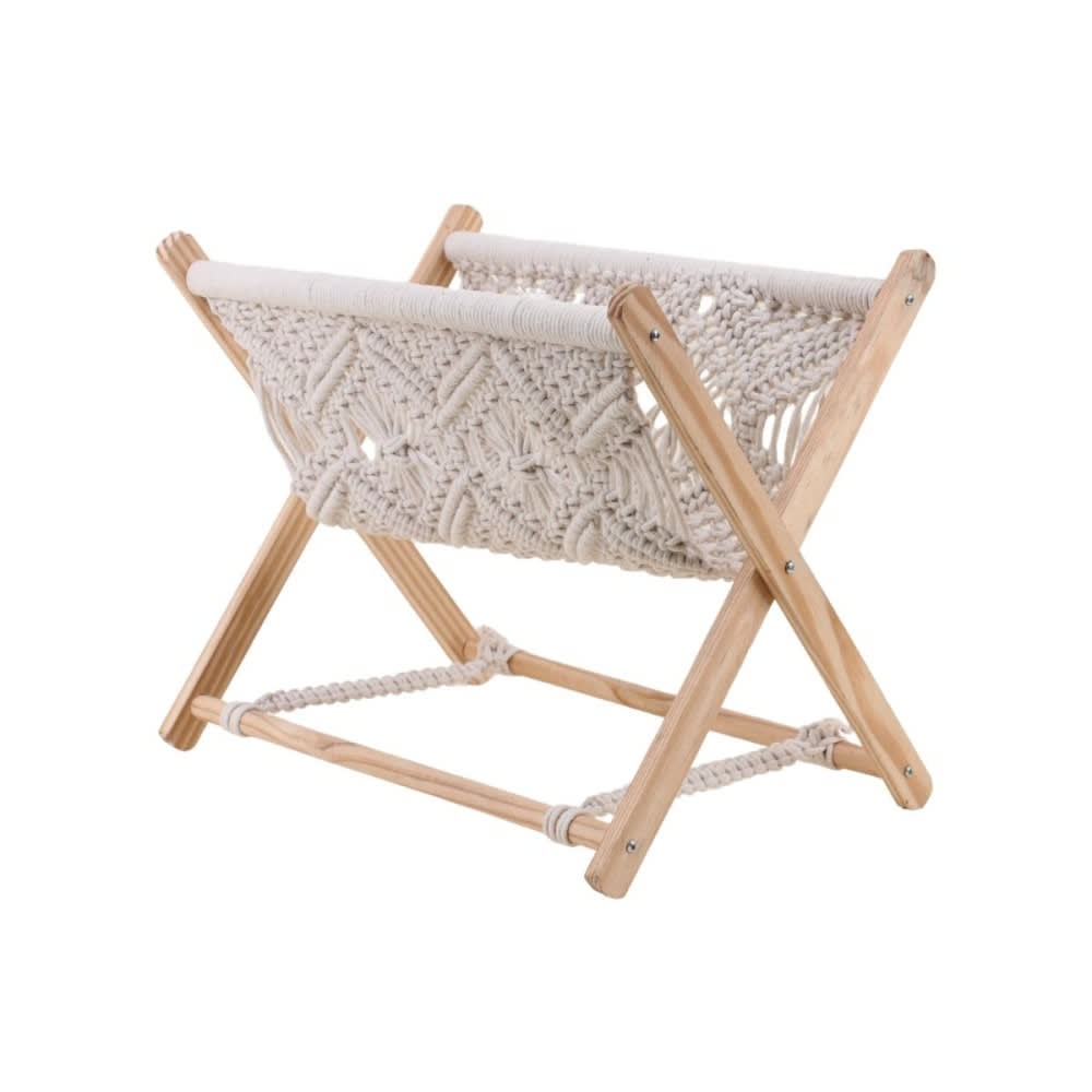 Porte revues pliable macramé Porte revues pliable macramé