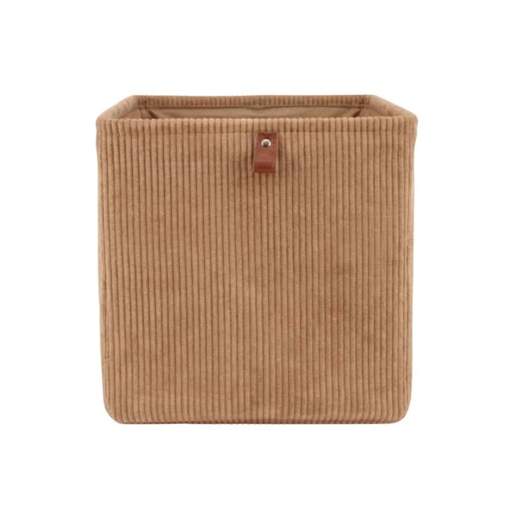 Cube de rangement en velours marron 31x3cm Cube de rangement en velours marron 31x3cm