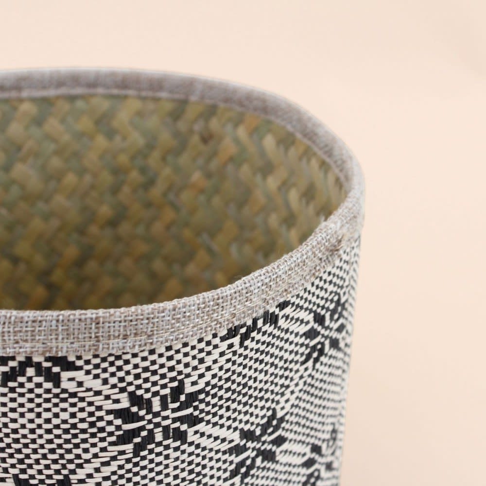 Set de 2 paniers beiges à motifs — vue 4