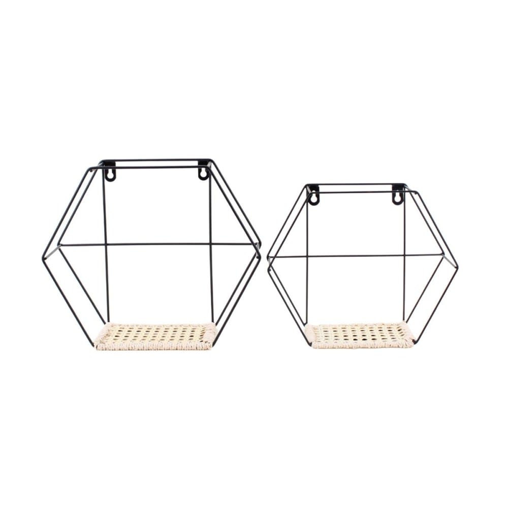 Set de 2 étagères murales hexagonales Set de 2 étagères murales hexagonales
