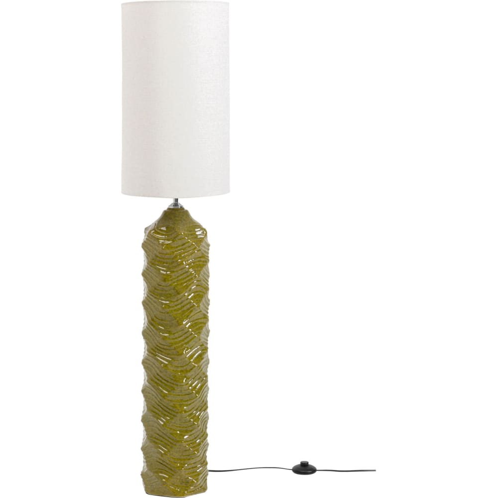 Lampadaire en grès vert et coton h128 — vue 4
