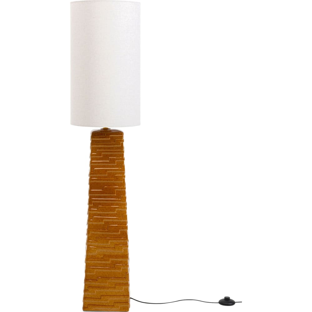 Lampadaire en grès orange et coton h124 — vue 4