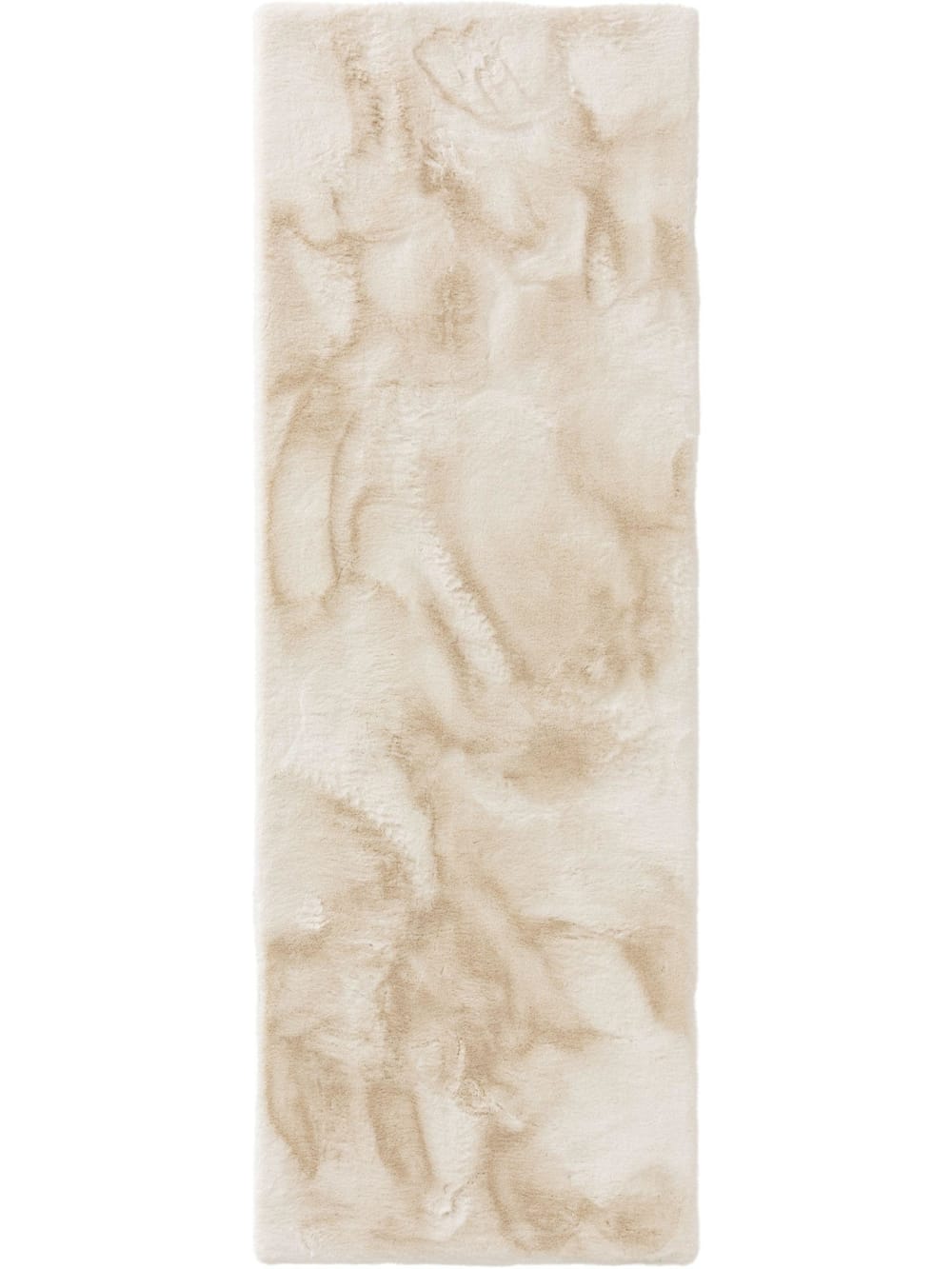 Tapis de fourrure crème 80x240