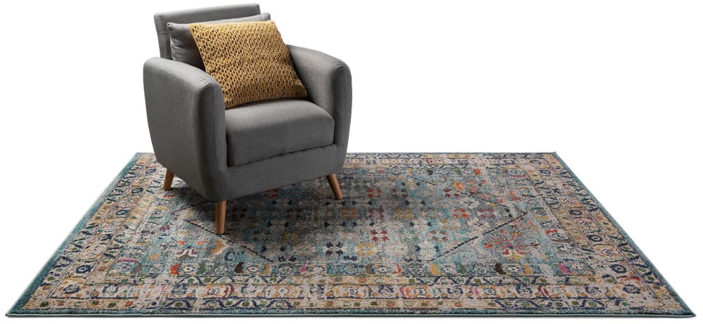 Tapis bleu 200x290 — vue 3