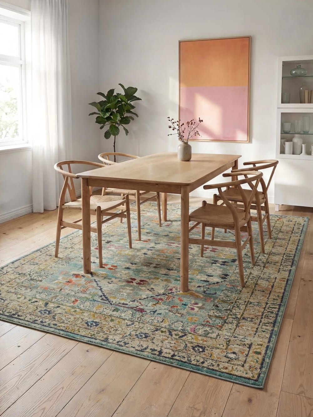 Teppich blau 200x290 - Maisons Du Monde
