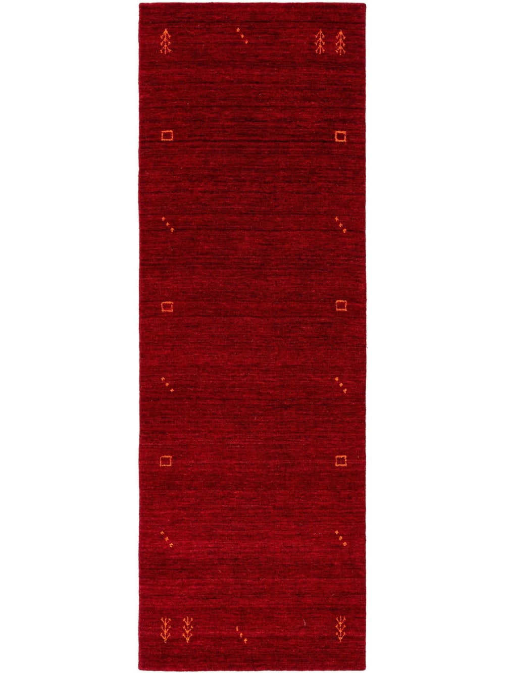 Tapis de couloir en laine rouge 80x250