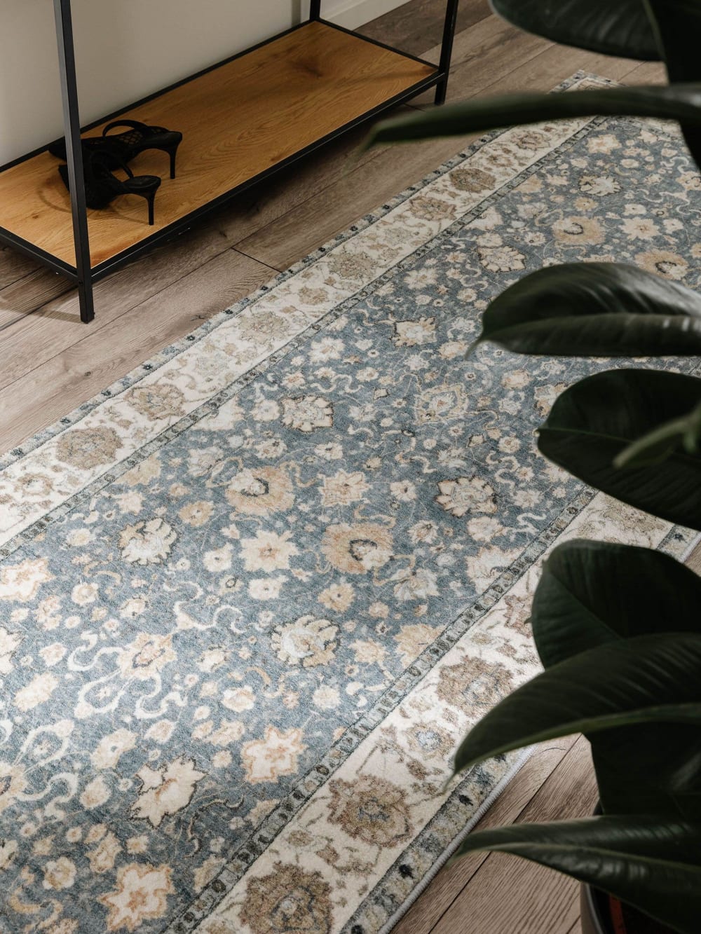 Tapis de couloir beige/bleu 80x240 — vue 4