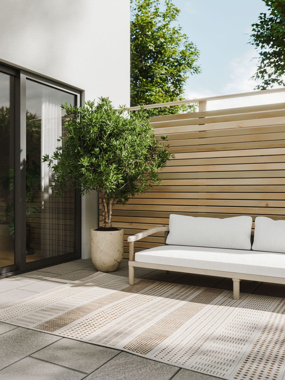 In- & Outdoor-Teppich cream/beige 160x230 - Maisons Du Monde