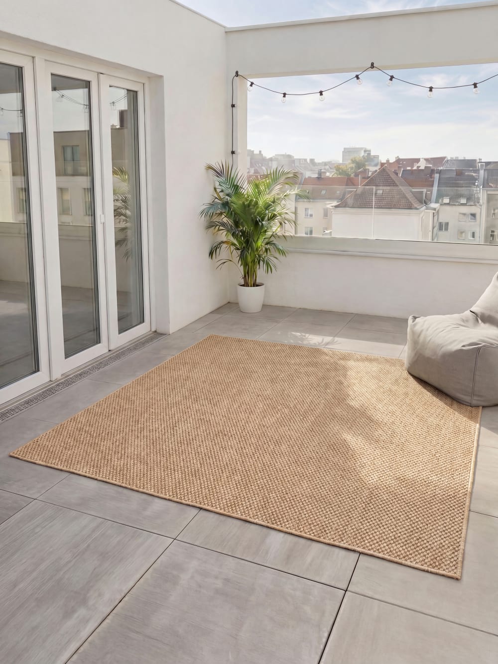 In- & Outdoor-Teppich beige 300x300 - Maisons Du Monde