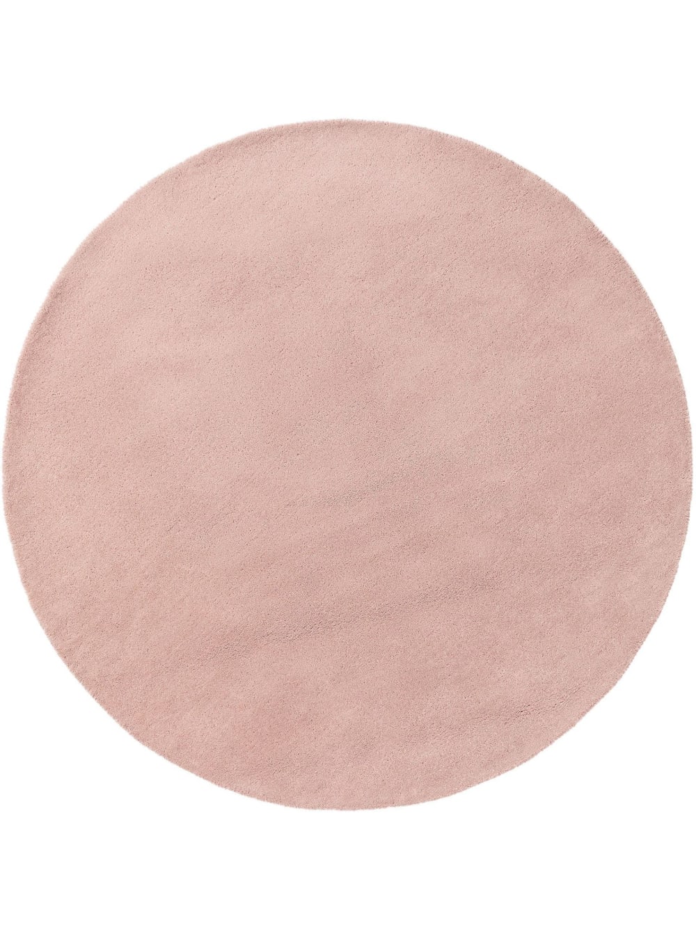 Tapis de laine rose D 100 rond