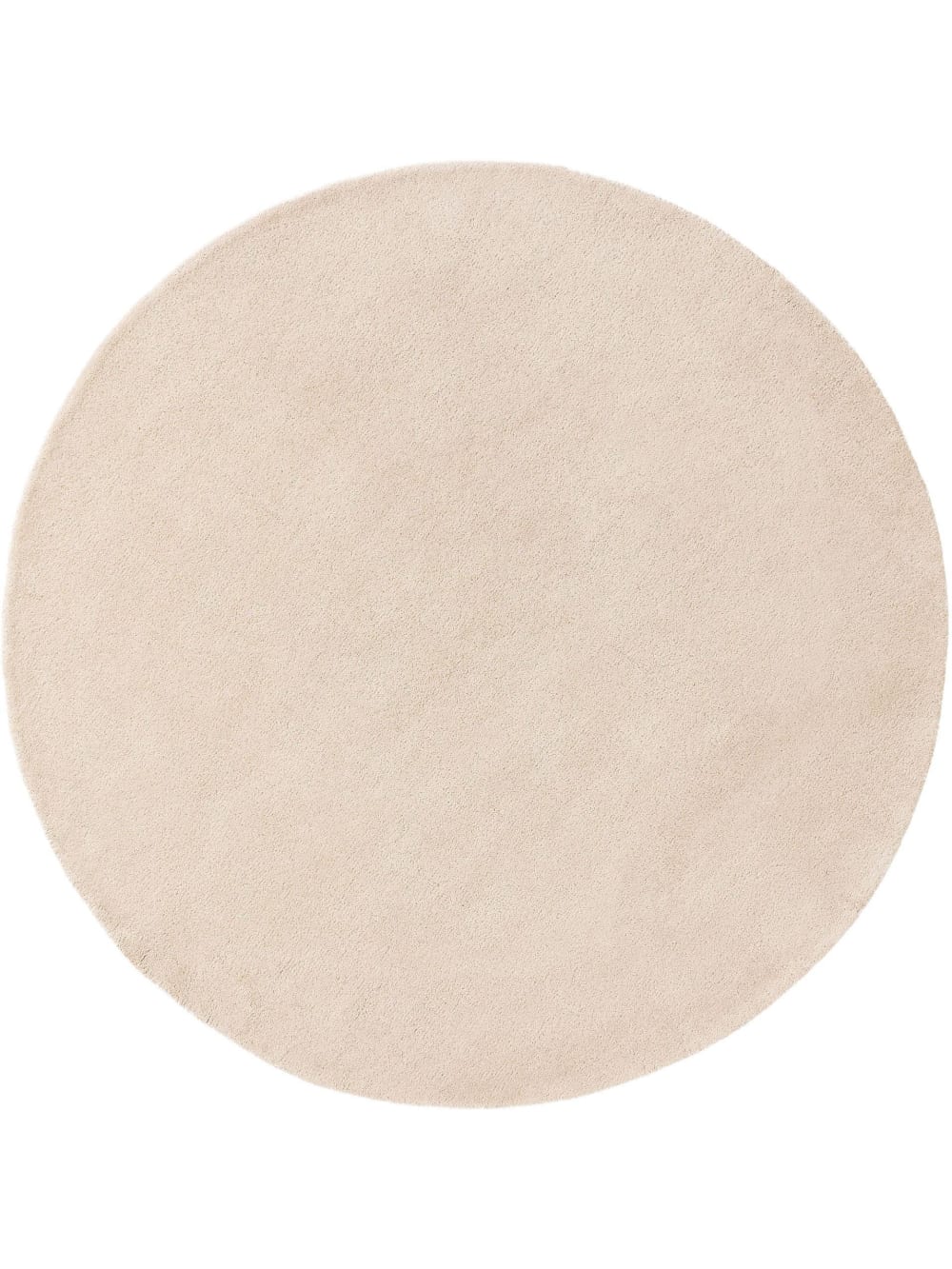 Benuta Wollteppich cream D 150 rund style modern Beige Wolle