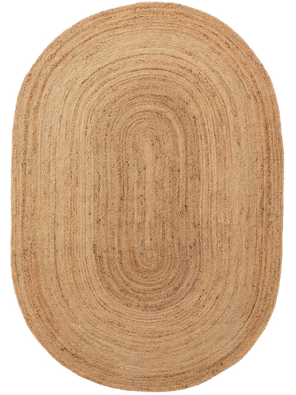 Tapis de jute ovale marron clair 160x230
