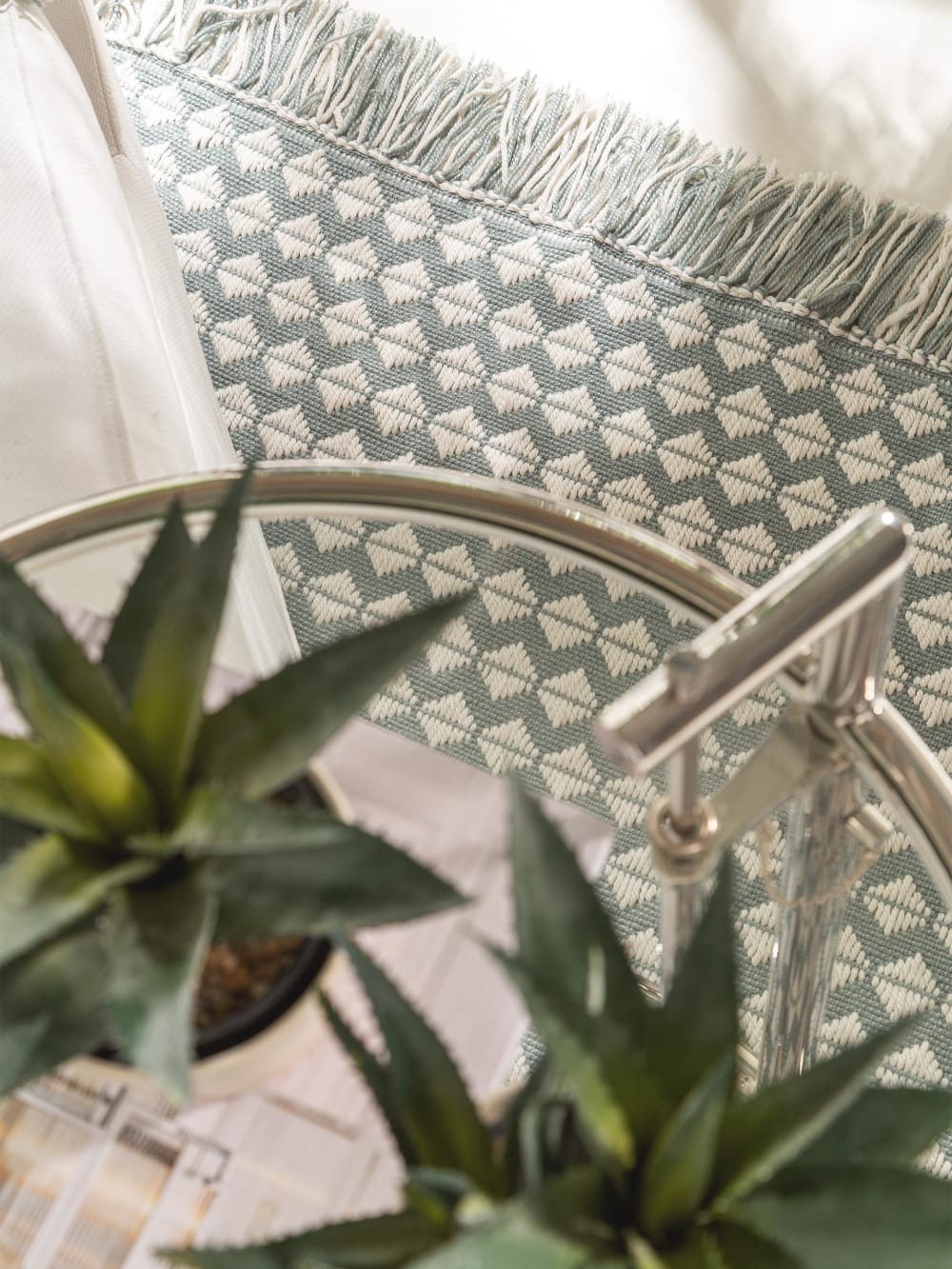 Tapis fabriqué à partir de matériaux recyclés bleu 160x230 — vue 4