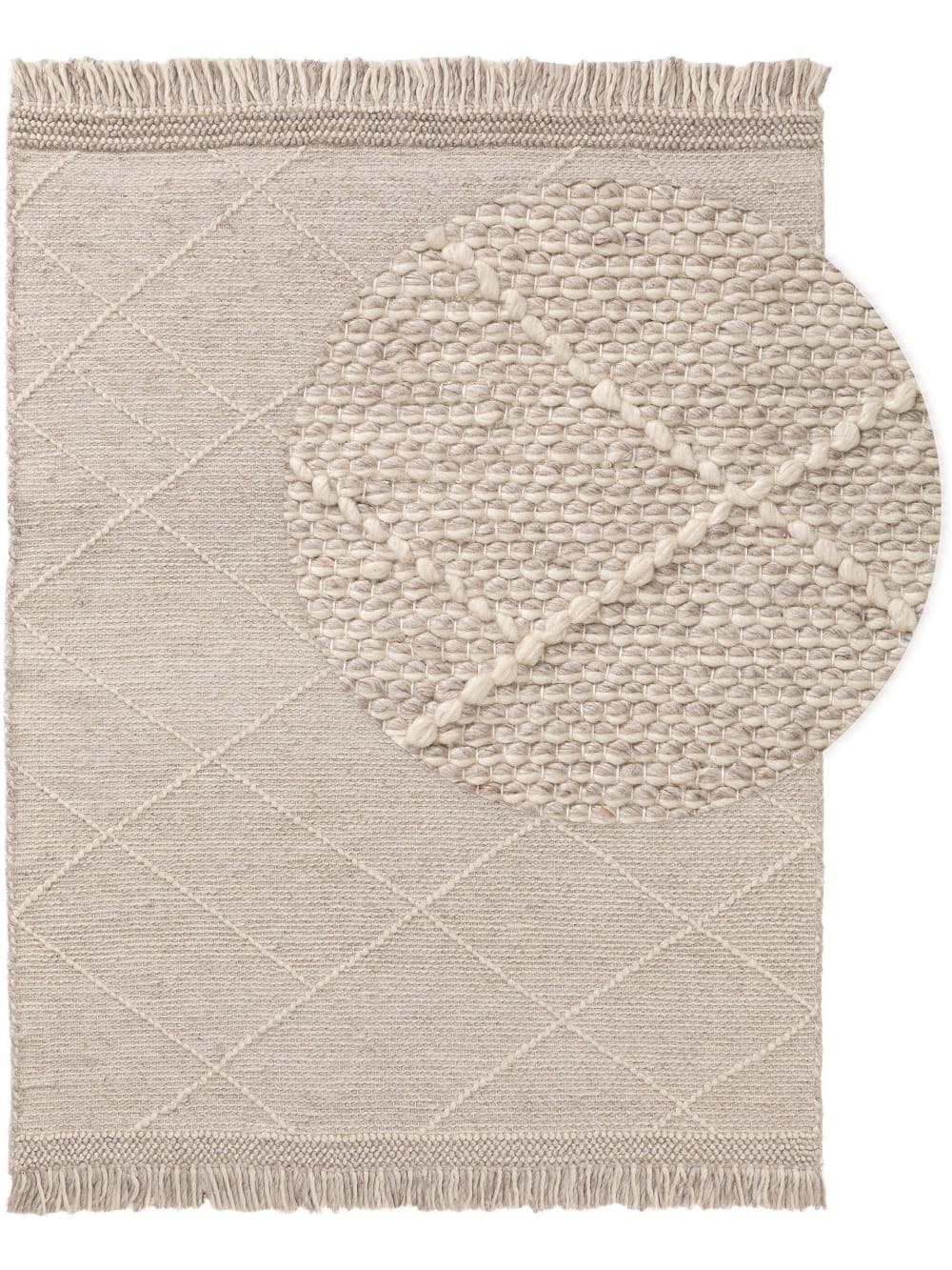 Tapis de laine beige 80x150