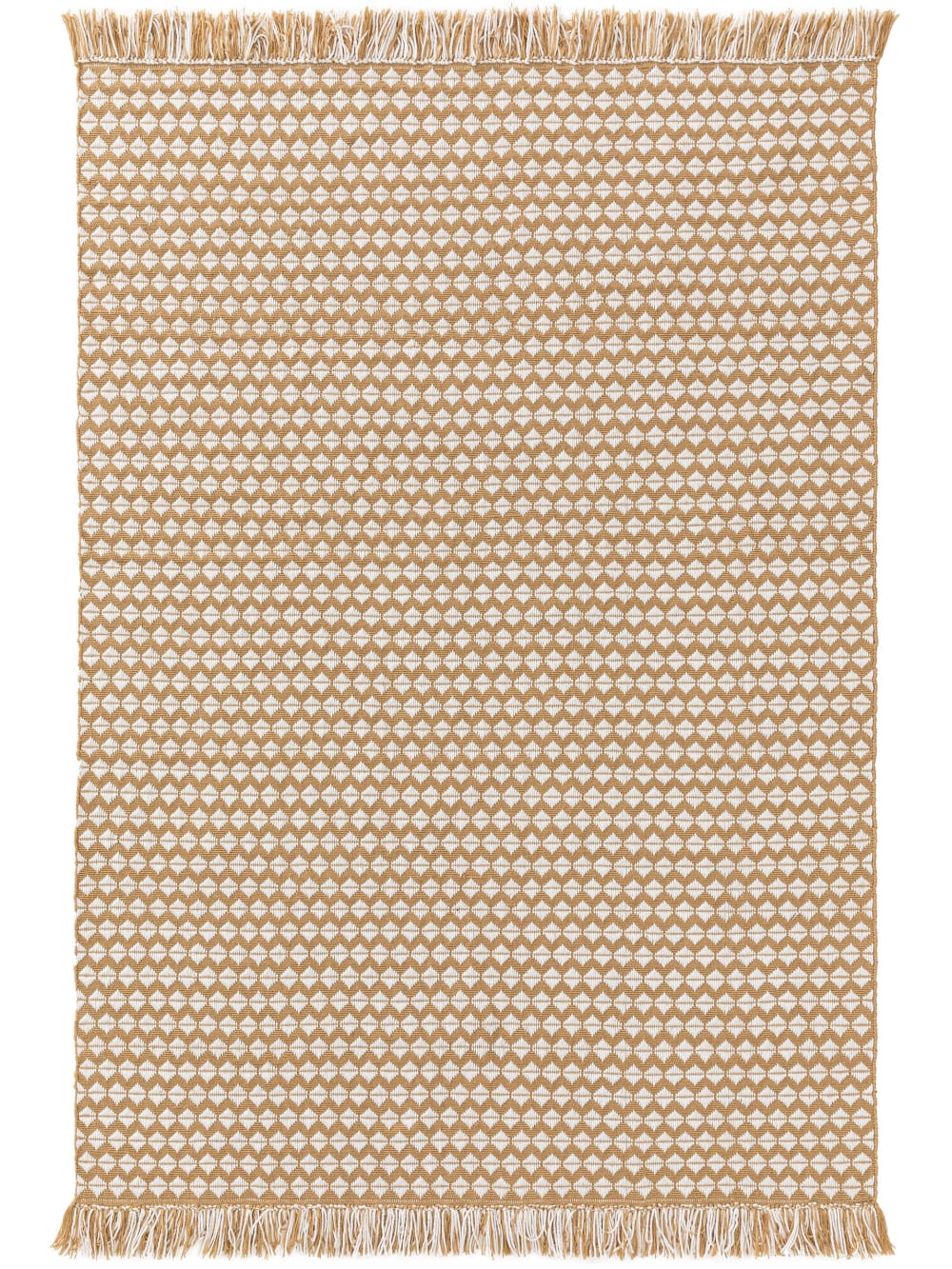 Tapis fabriqué à partir de matériaux recyclés jaune 200x300