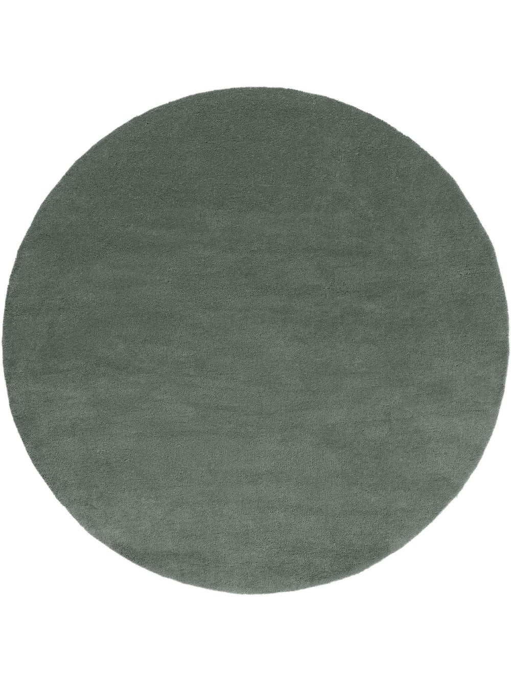 Tapis en laine rond vert D 150