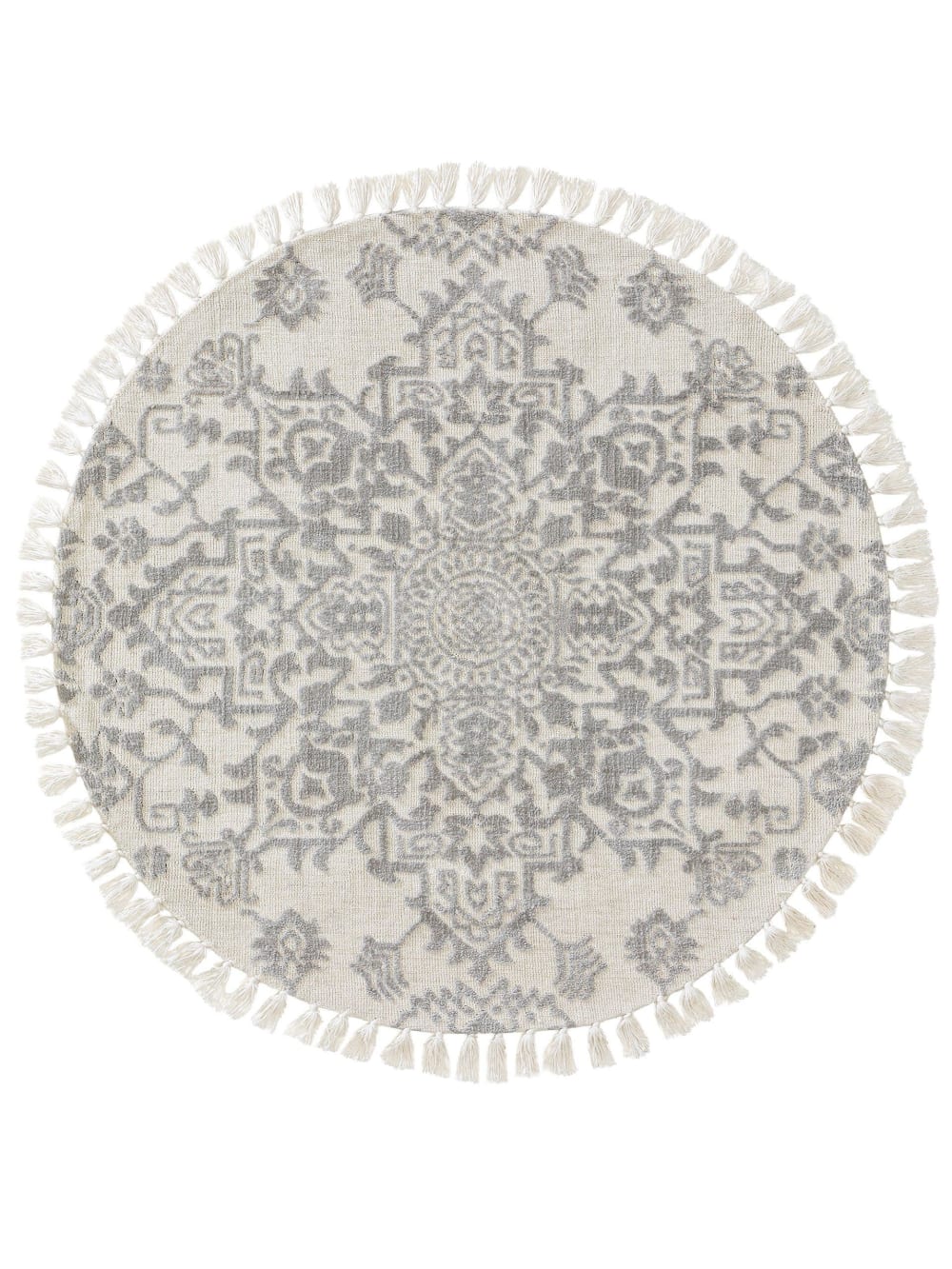 Tapis rond gris D 150