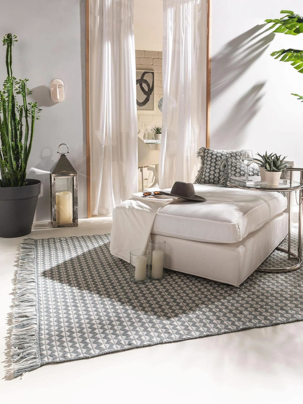 Teppich aus recyceltem Material blau 200x300 - Maisons Du Monde