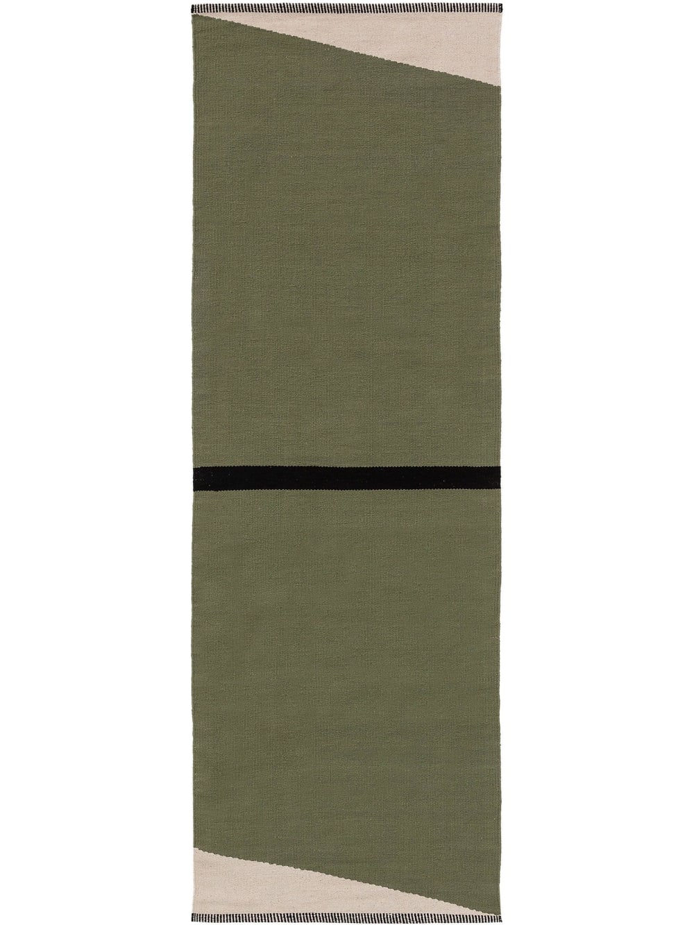 Tapis en coton vert 70x200
