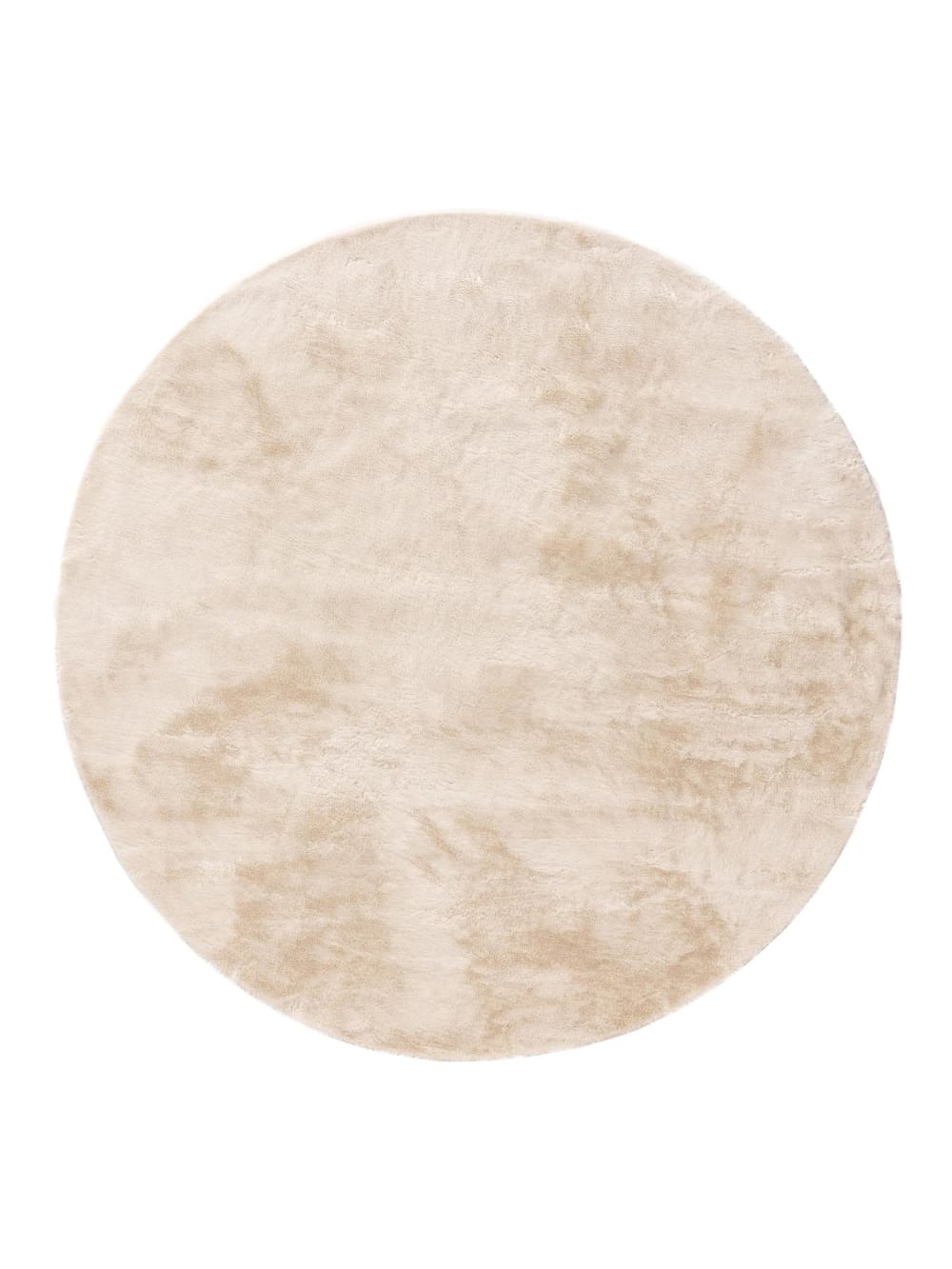 Benuta Fellteppich beige D 80 rund style modern Öko-Tex Zertifikat - Pes - Polyester