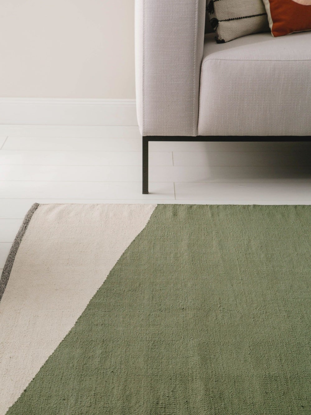 Tapis en coton vert 160x230 — vue 4