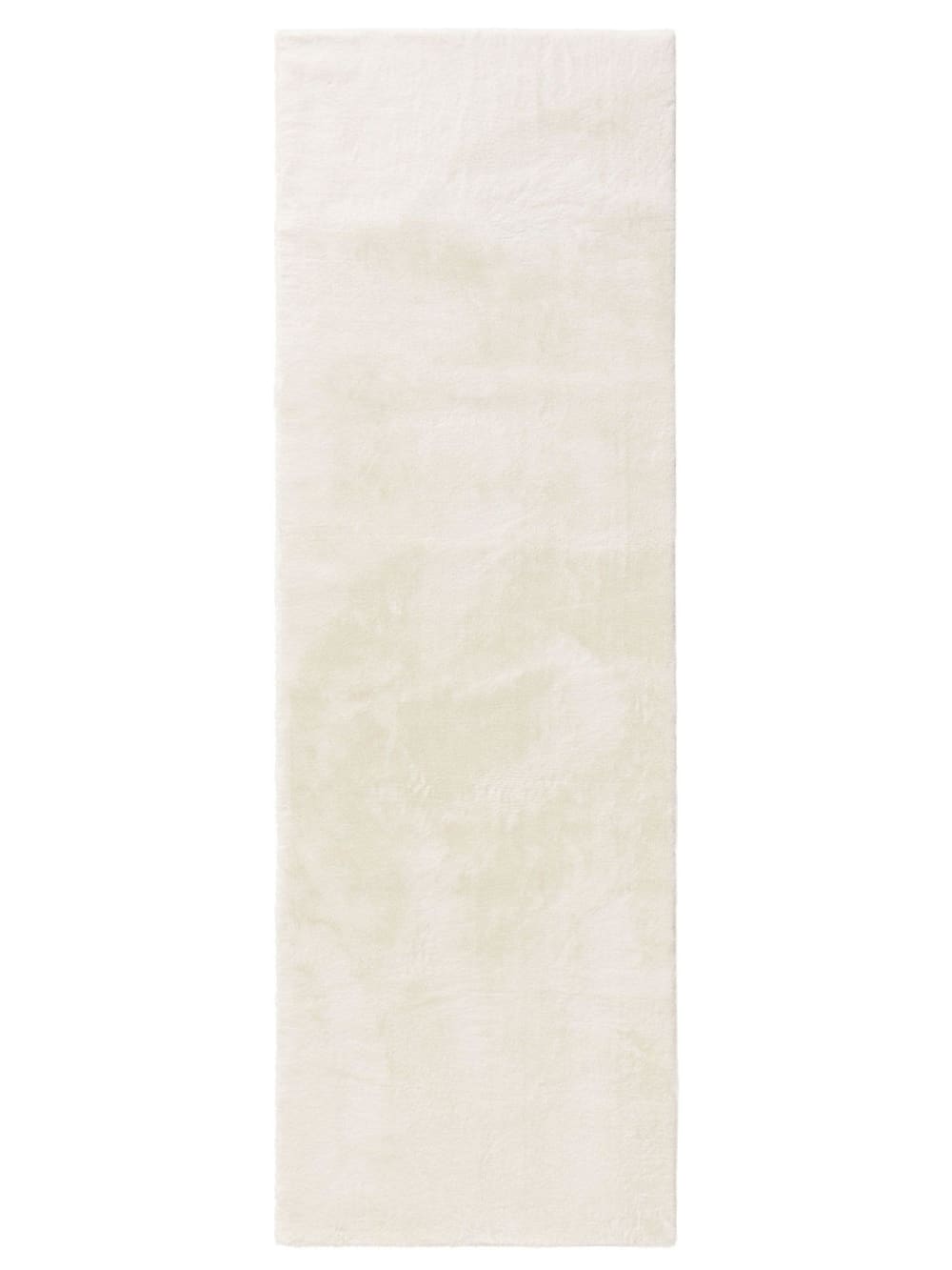 Tapis fausse fourrure crème 80x300