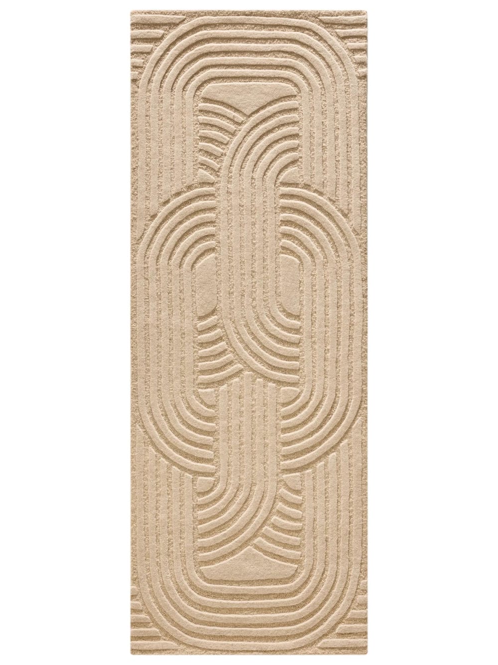 Benuta Wollteppich Läufer beige 70x200 style modern - Wolle