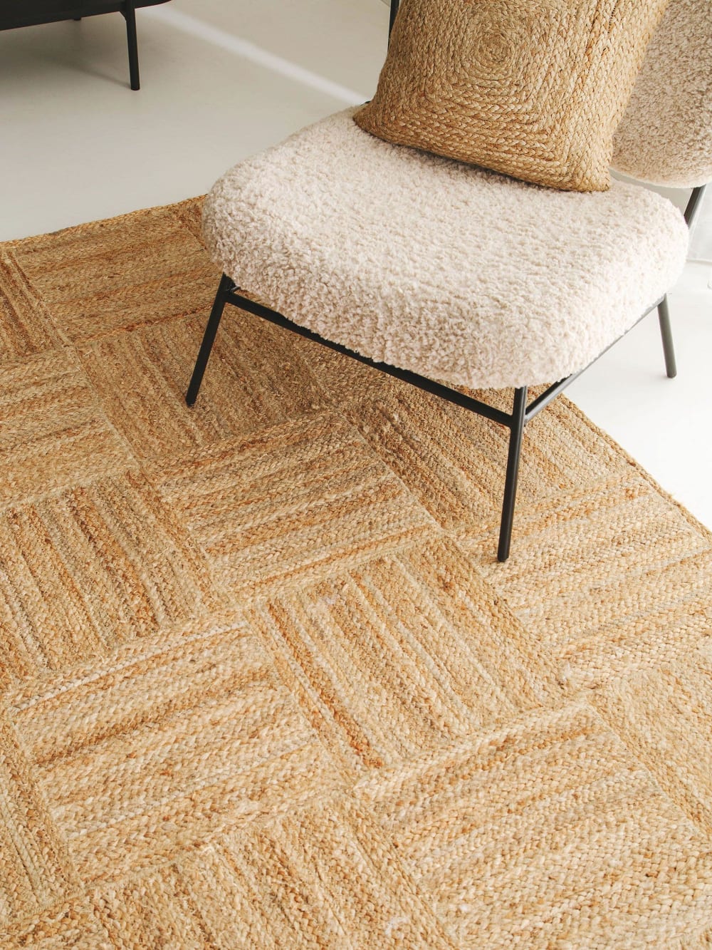 Tapis de jute marron clair 200x300 — vue 4