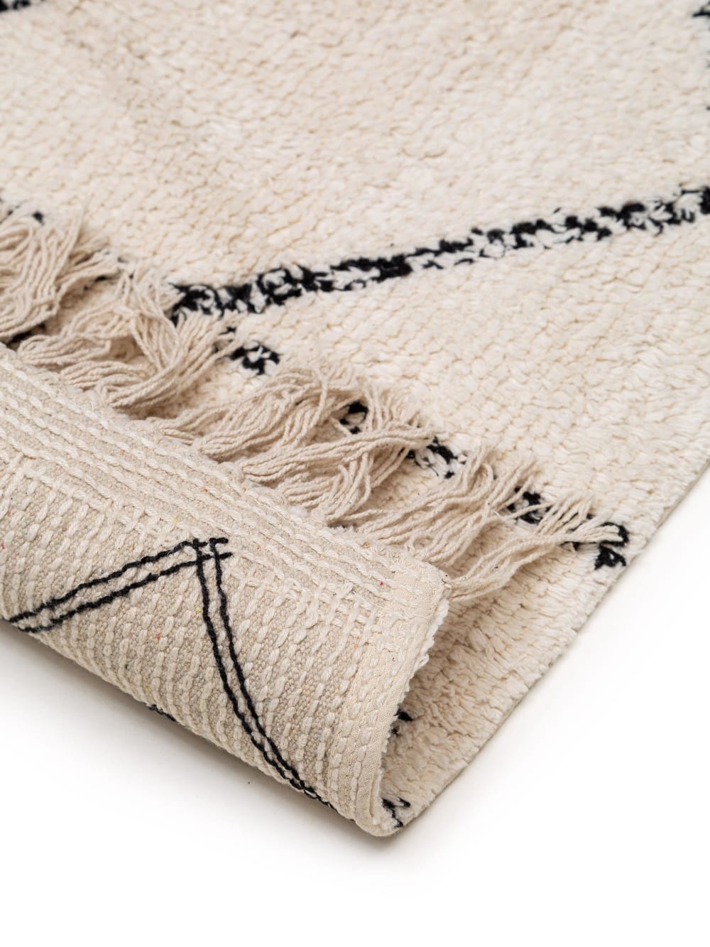 Tapis en coton lavable crème 80x120 — vue 4
