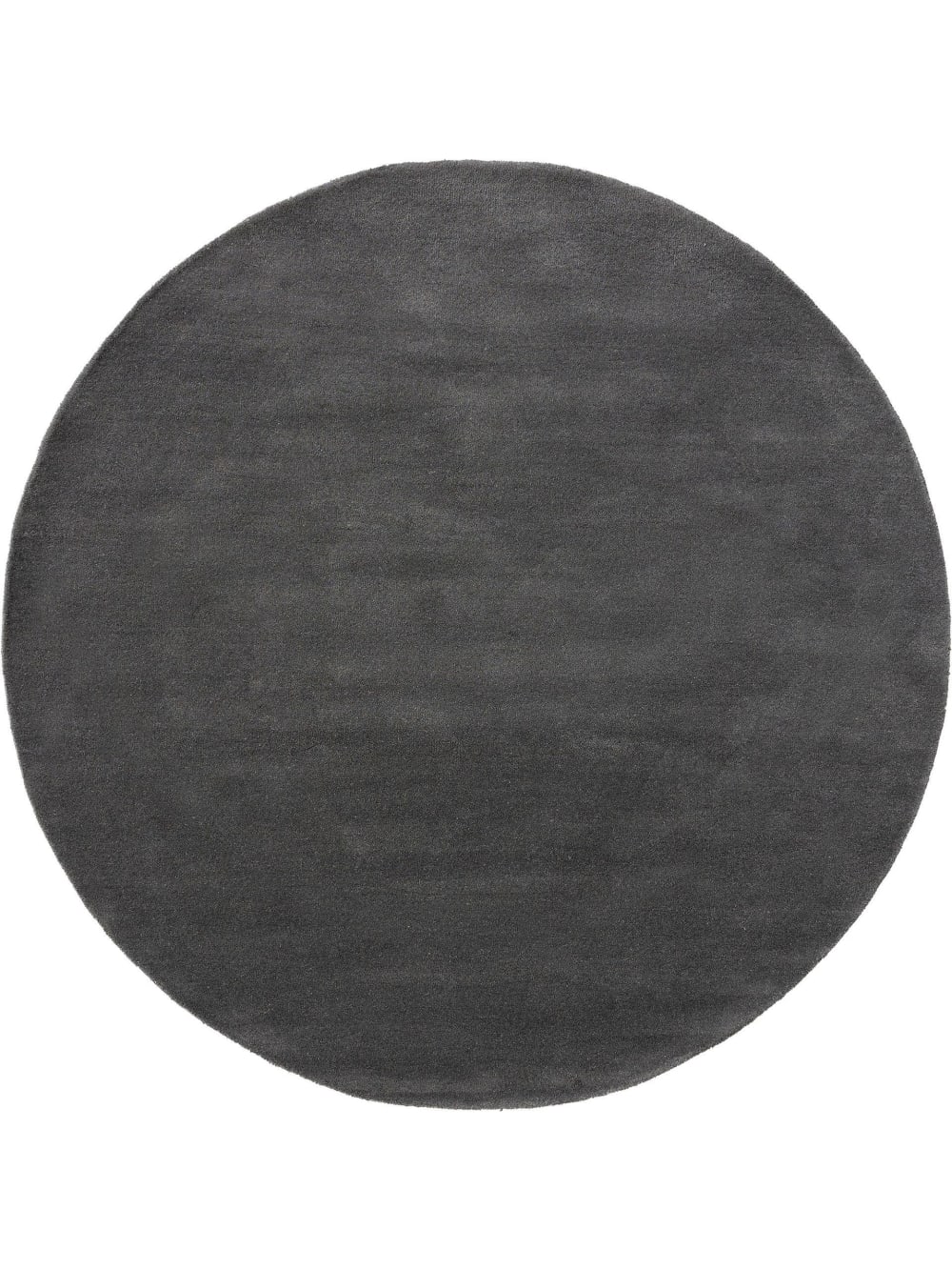 Tapis en laine rond anthracite D 100