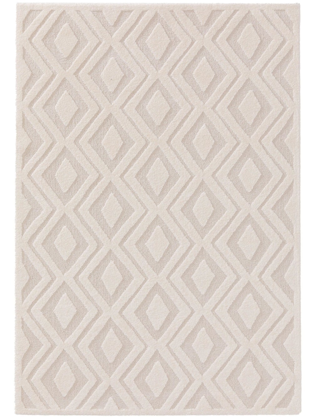 Benuta Teppich cream/beige 140x200 style modern - Pvc - Polyvinlychlorid