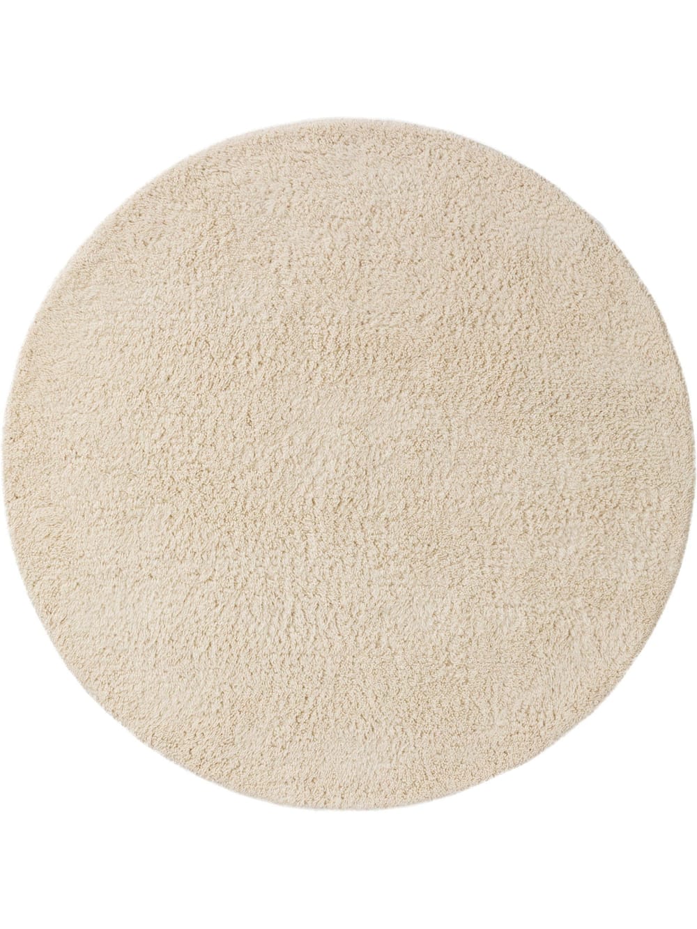 Tapis en laine rond crème D 150