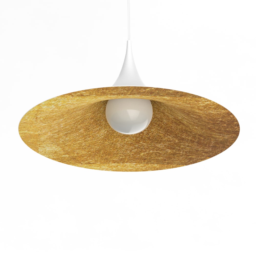 Louie - lampe à suspension en métal doré bianco e27 — vue 4