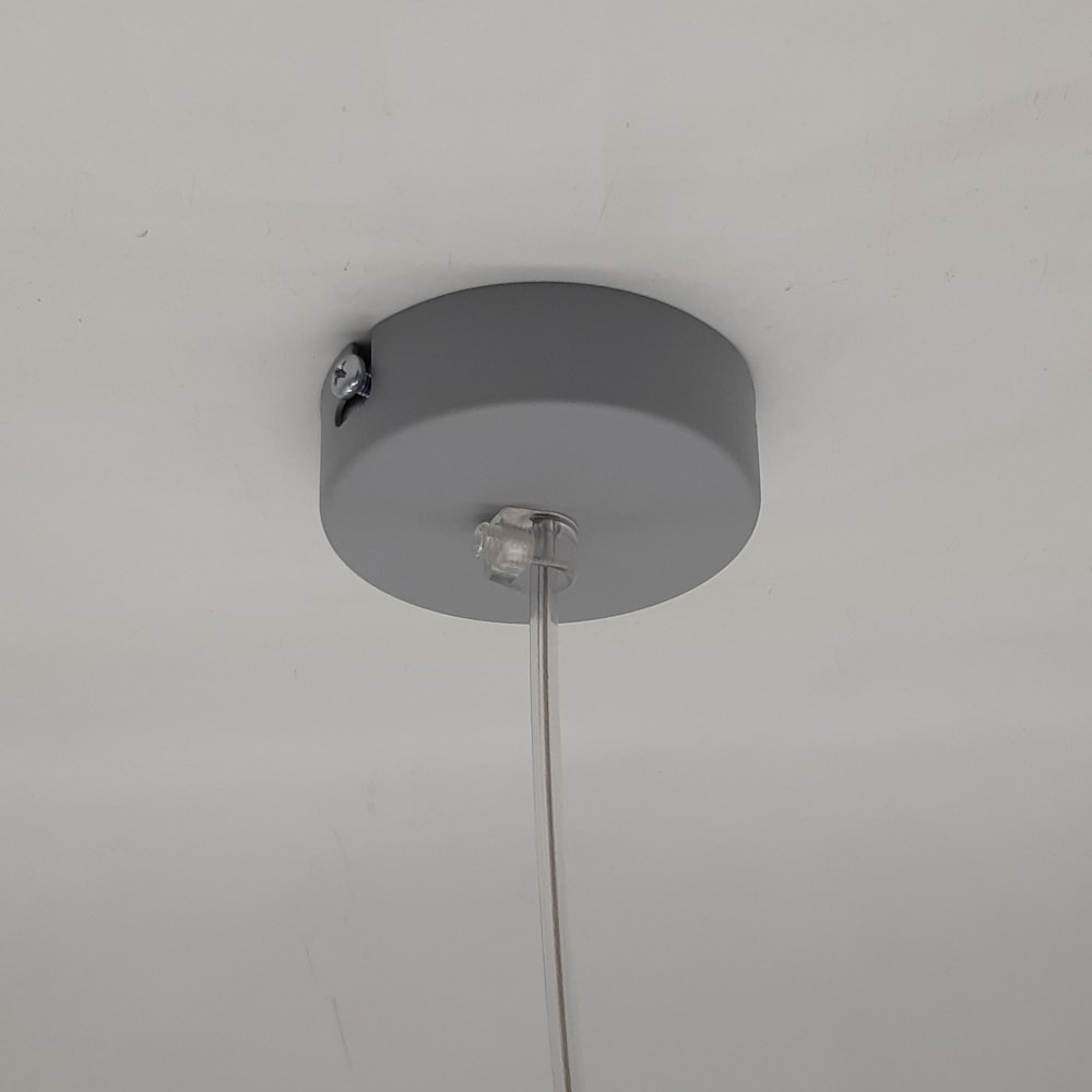 Dong - lampe à suspension en métal gris e27 — vue 3