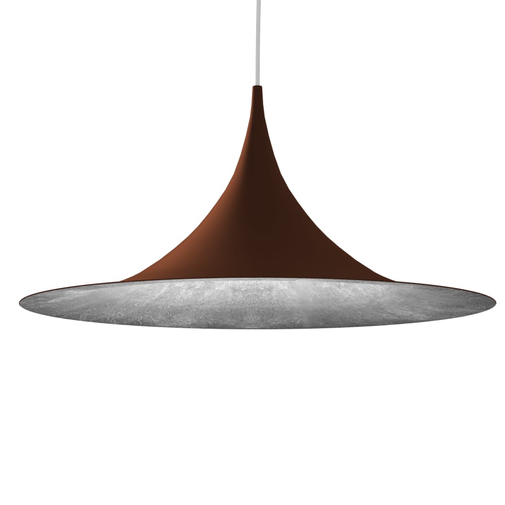 Louie - lampe à suspension en métal argenté corten e27