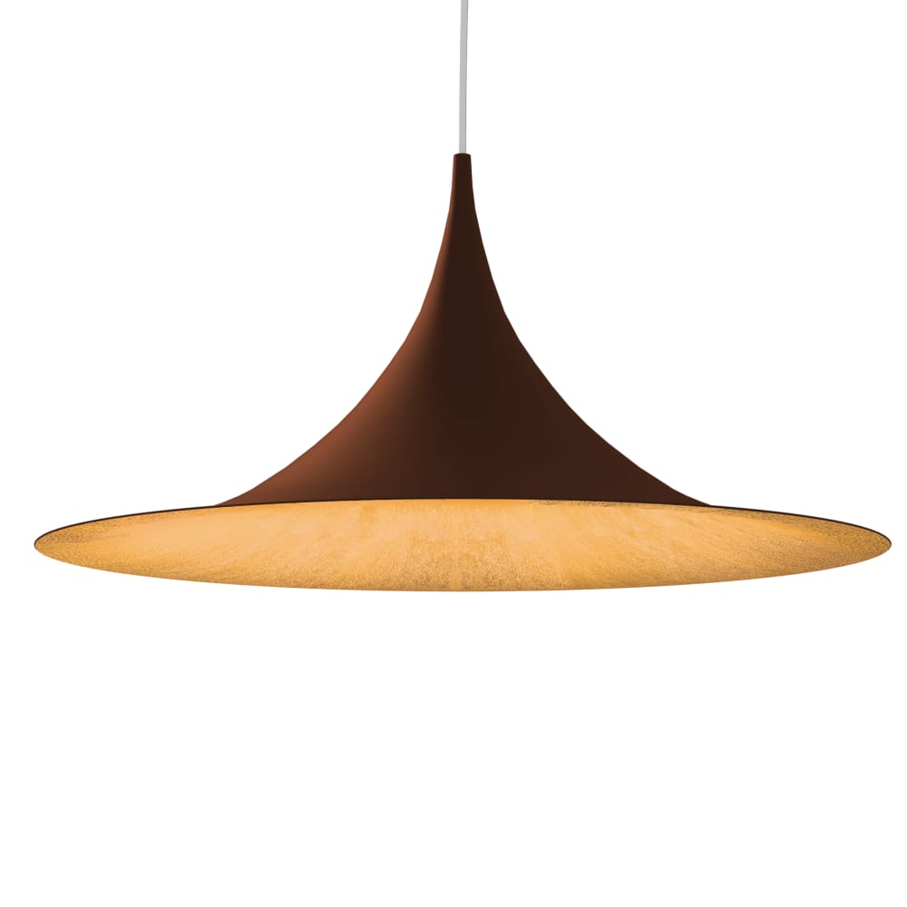 Louie - lampe à suspension en métal doré corten e27