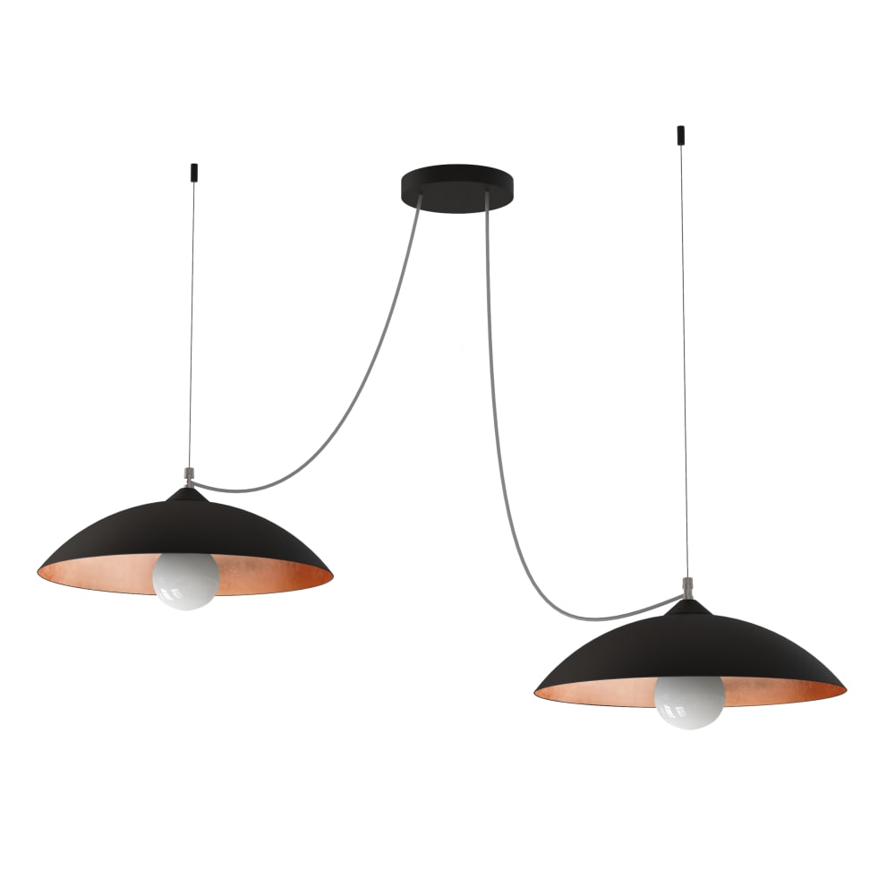 Dream - lampe à suspension en métal cuivre nero e27