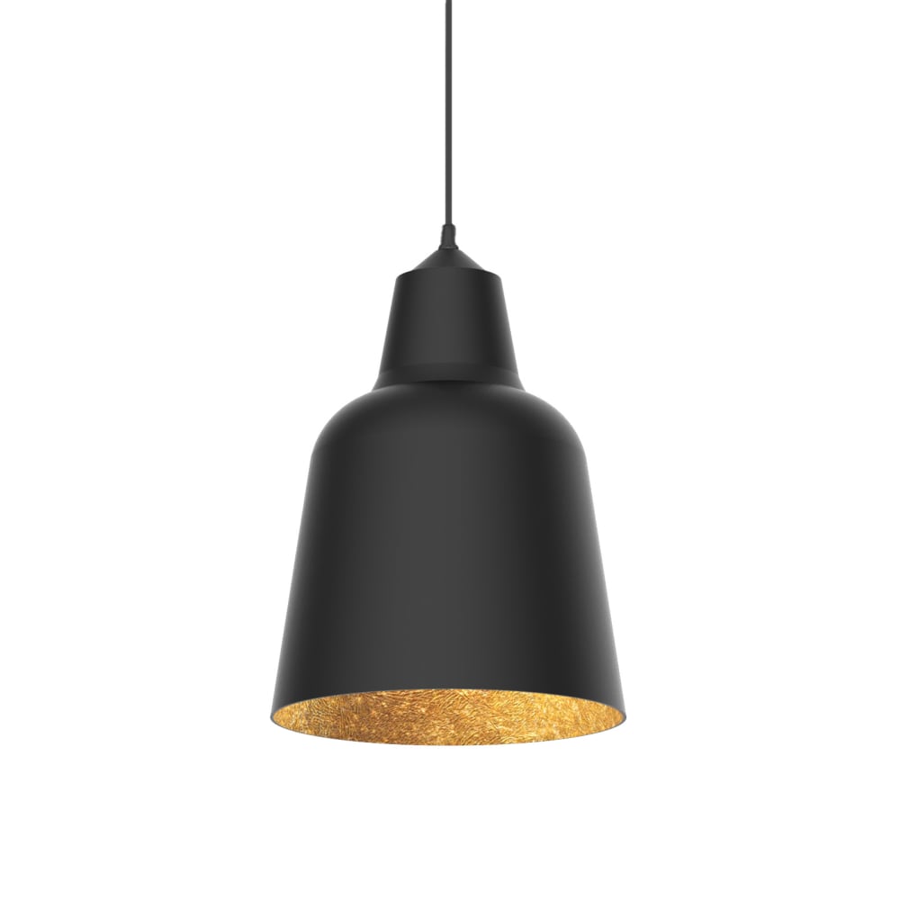 Dong - lampe à suspension en métal doré nero e27