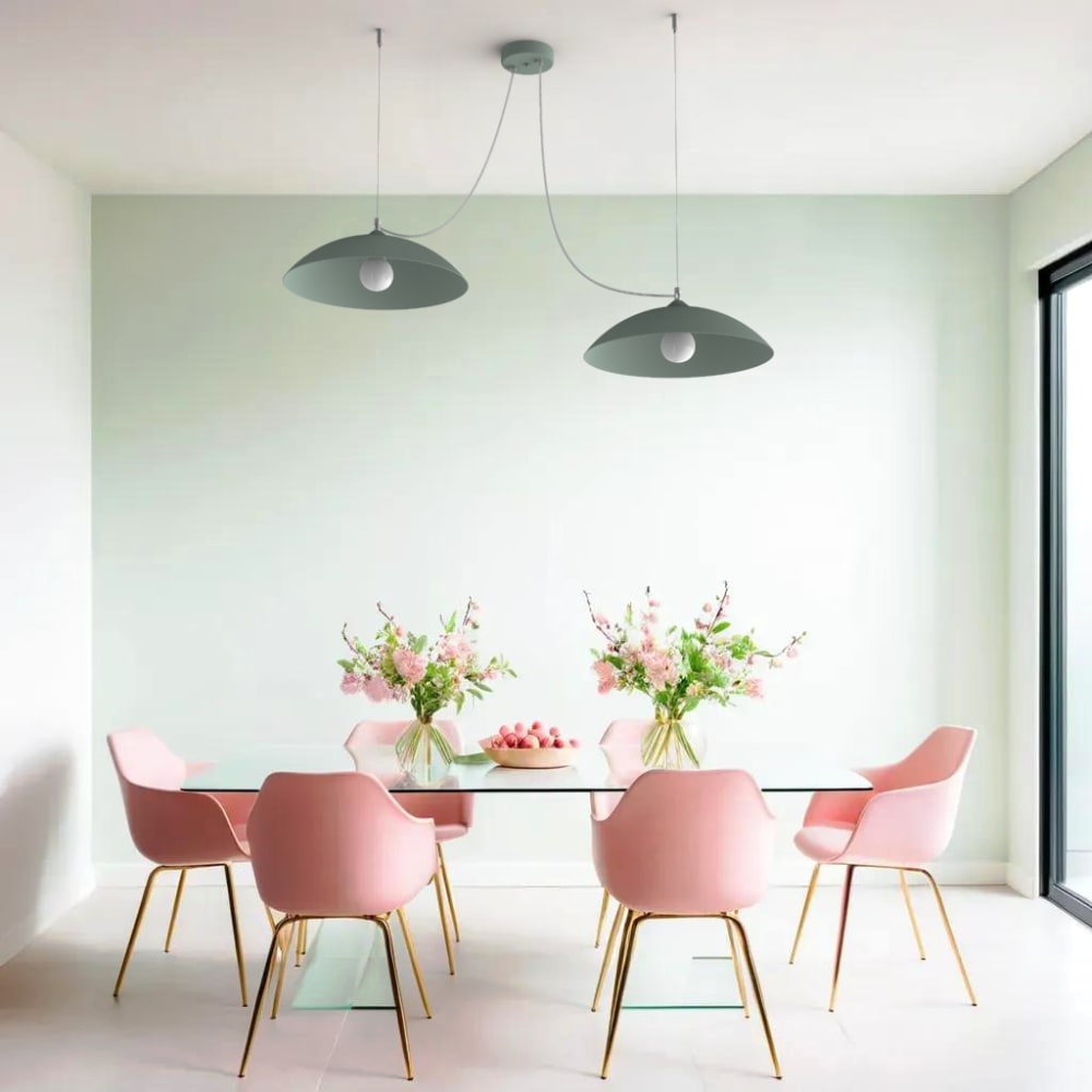 Dream - lampe à suspension en métal vert e27 — vue 4