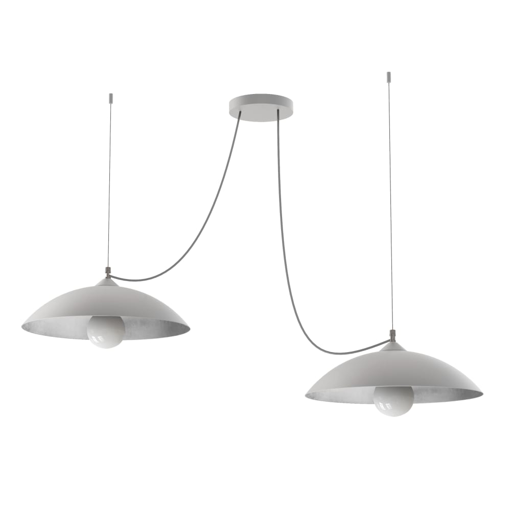 Dream - lampe à suspension en métal argenté bianco e27