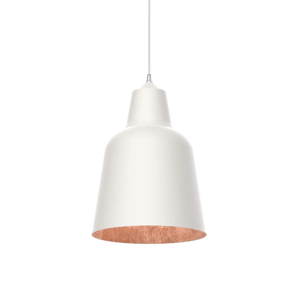 Dong - lampe à suspension en métal cuivre bianco e27