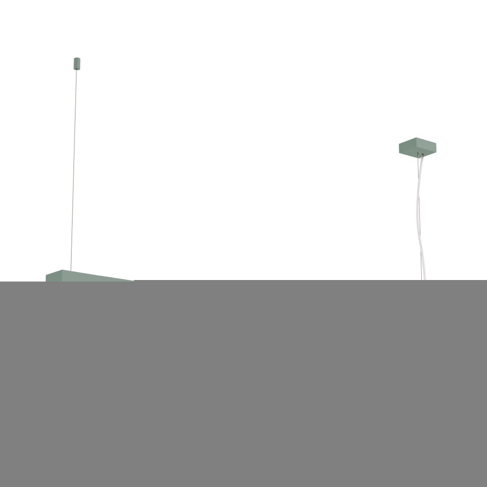 Suspension en métal vert led 4000k