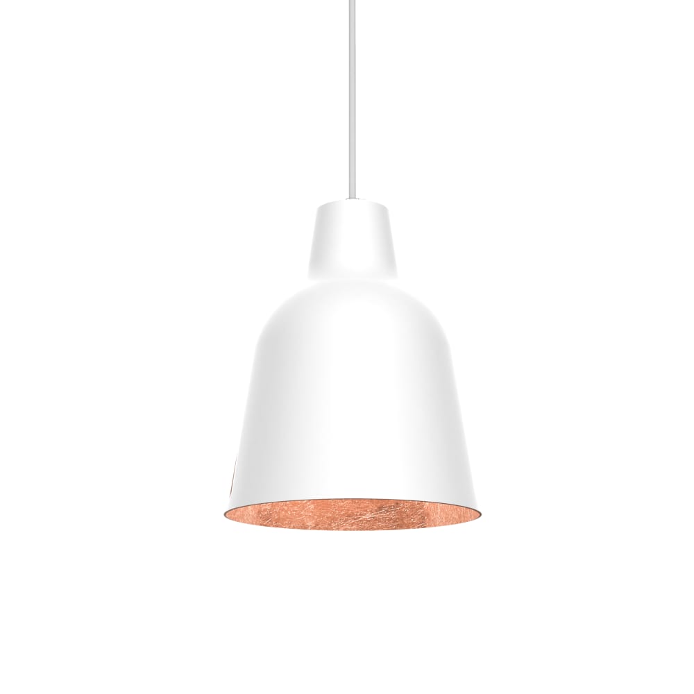 Dong - lampe à suspension en métal cuivre bianco e27