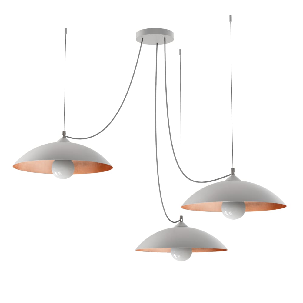 Dream - lampe à suspension en métal cuivre bianco e27